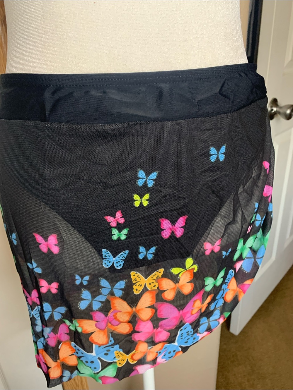 BUTTERFLY Colorful Print Black 3-PC Swimwear Set - Picture 8 of 11